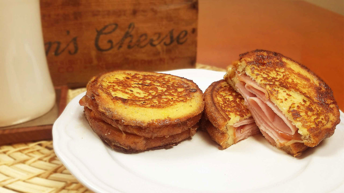 Making toasted sandwiches with a vintage French sandwich press – despite  the snow