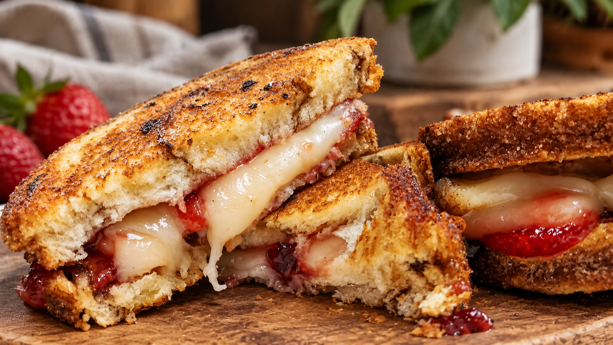 Bacon Strawberry Fontina Grilled Cheese